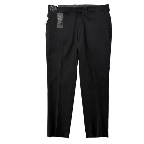 Haggar Other - Haggar Premium Comfort Dress Pants Mens 36x29 Dark Grey Slim Fit Flex Waistband